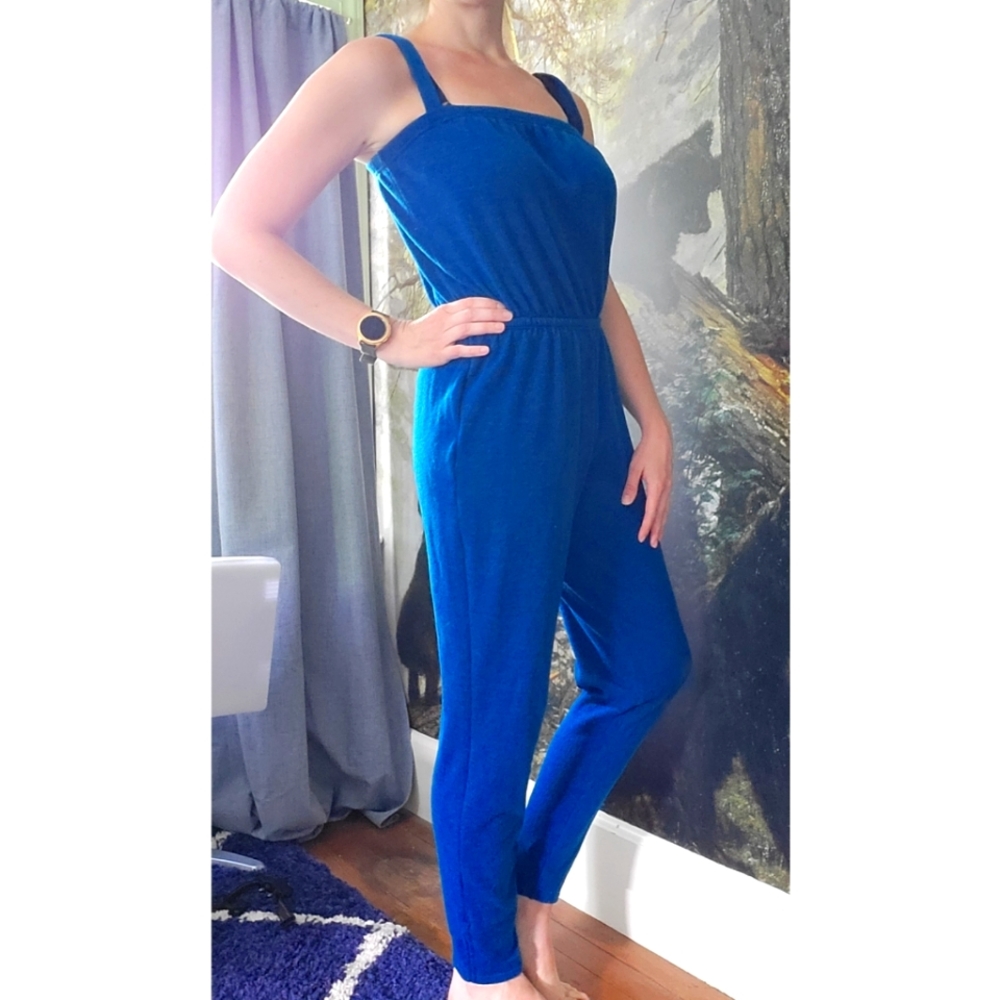 Teal Jumpsuit Body Wrappers Premiere Collection Vintage M